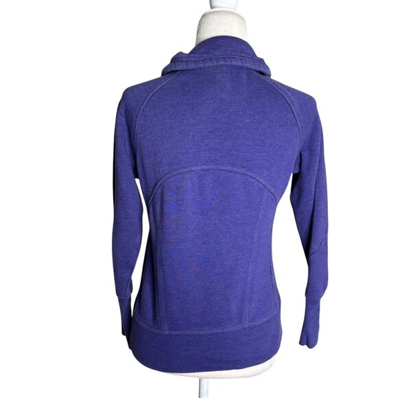 Mondetta Athletic Zip Up Jacket Sweatshirt Small Purple Pockets Thumb Holes - Picture 4 of 9